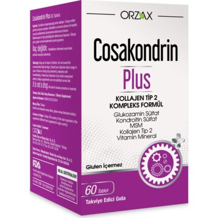Orzax Ocean Cosakondrin Plus Kollajen Tip 2 Collagen 60 Tablet