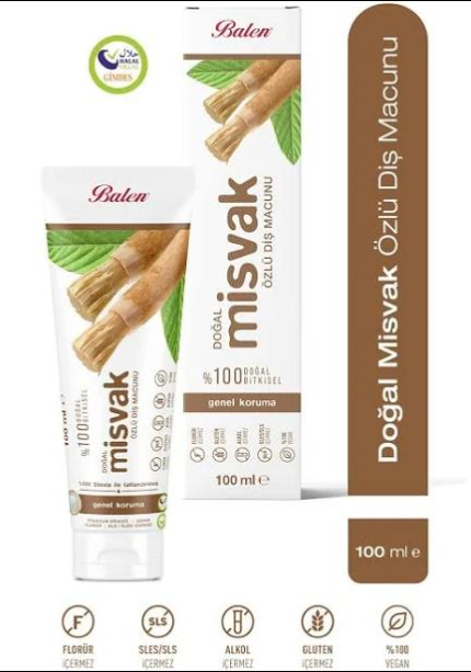 Balen Doğal Misvak Özlü Diş Macunu 100 Ml